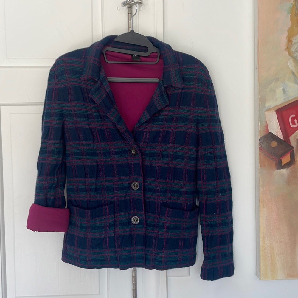 Marc by Marc Jacobs Vintage Plaid Soft Blazer Wool Cotton interior XS 🥰 ⭐️